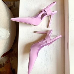 Zara Lilac Heeled Slingbacks